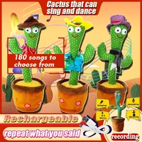 lovely dancing cactus talking toy usb charging sound record repeat doll kawaii cactus kids education toys gift birthday present
