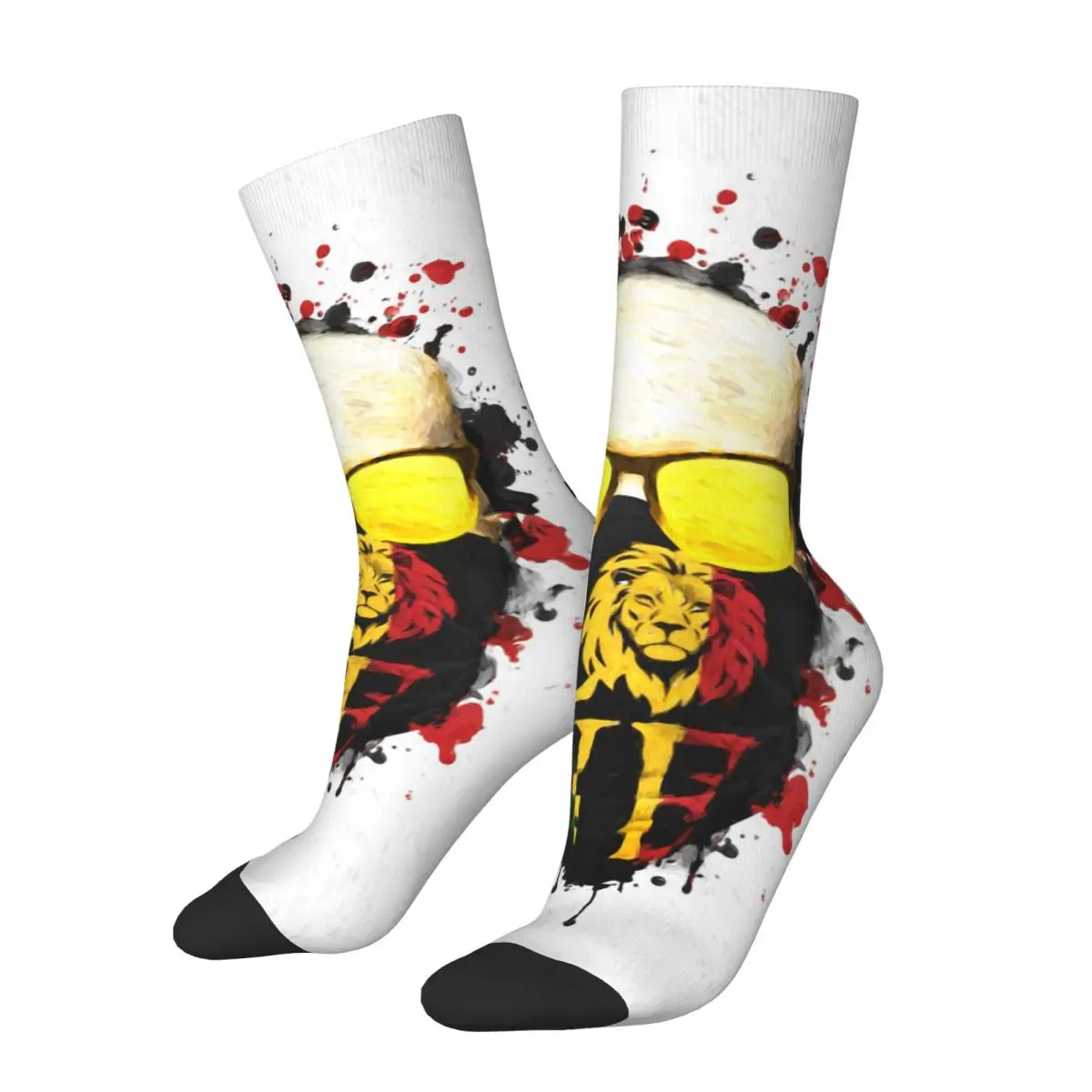 

Funny Happy Men's compression Socks Rasta Reggae Skull Vintage Harajuku Abstract Oil Painting Street Style Sock Gift Printed