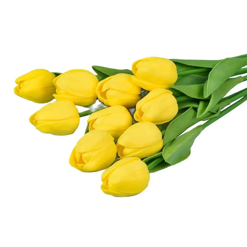 

10 PCS Mini tulips, simulated flowers, wedding decorations, silk flowers, home furnishings, simulated plants, artificial flowers