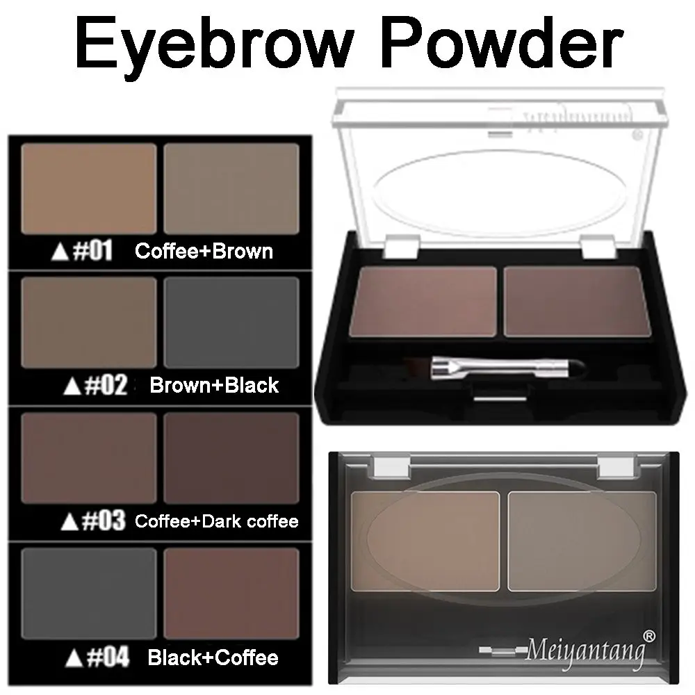 

Eyebrow Powder Palette Brow Enhancer Makeup Tools Professional Waterproof Eye Shadow Pallet With Brush Mirror Box 2 Colors