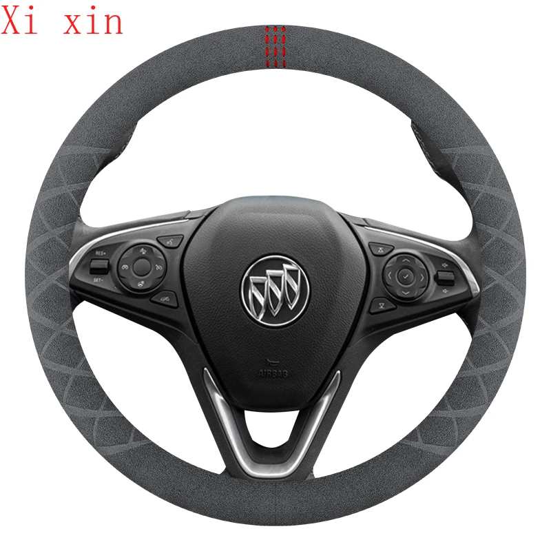 

Suede steering wheel cover For Buick Envision LaCrosse Excelle universal sweat wicking car interior accessories