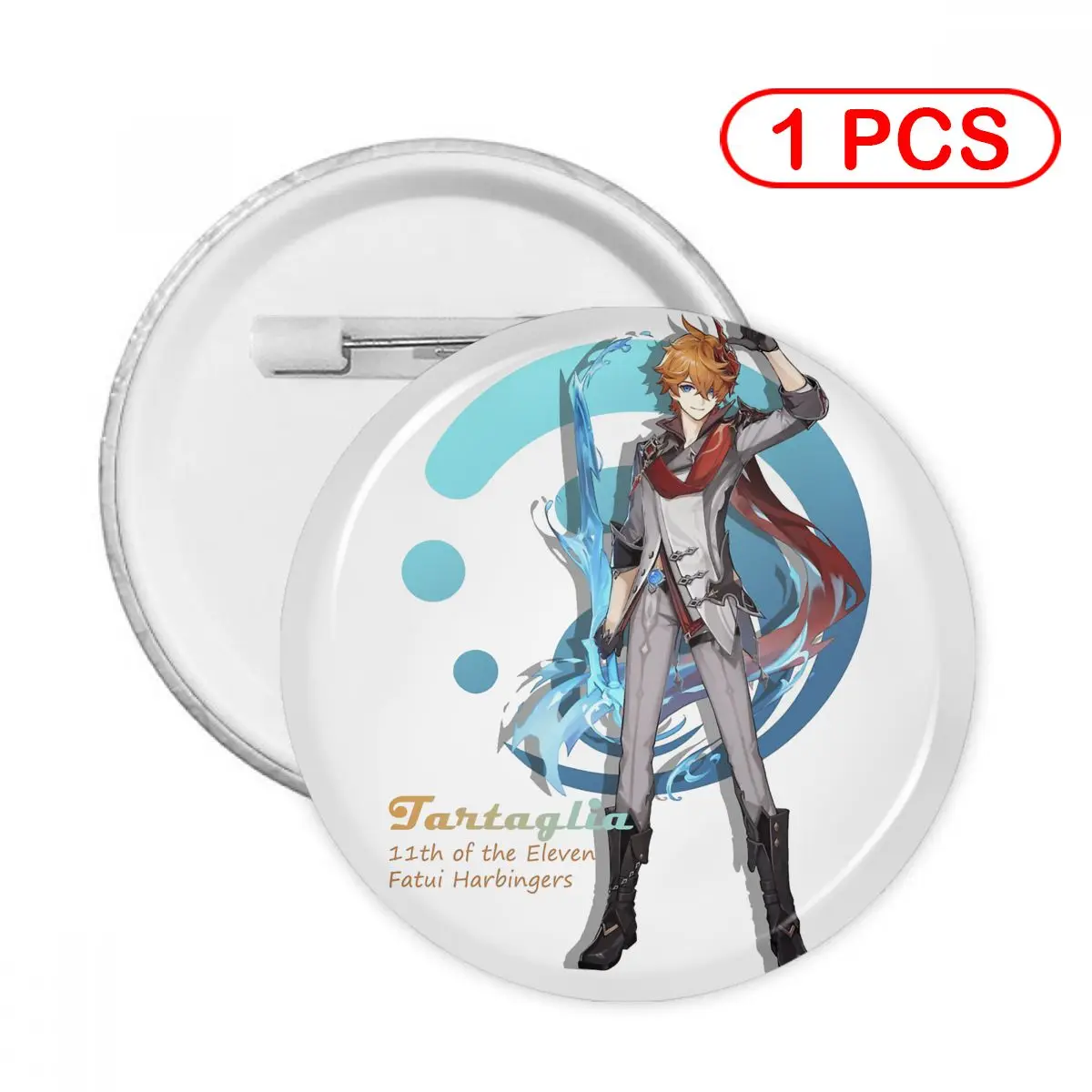 

Genshin Impact Childe Tartaglia Pins Creative Brooch Jewelry Decor Metal Pin Badge Girl Child Broche Button Clothes Gift