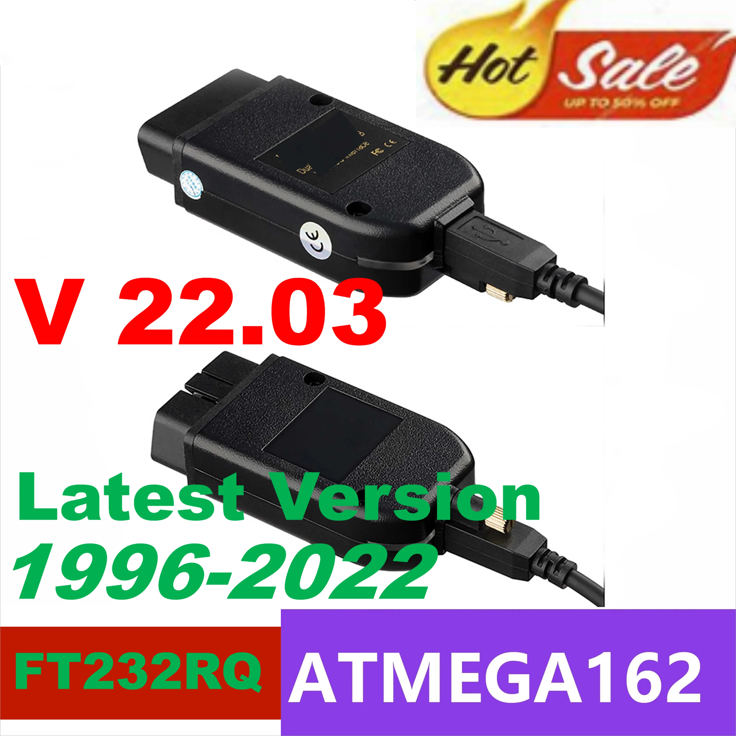 

[2022 HOTSALE] VAGCOM 22.3 Obd2 Scanner HEX V2 VAG COM 21.9 FOR VW AUDI Skoda Seat ATMEGA162 Multi-language VCDS HEX V2