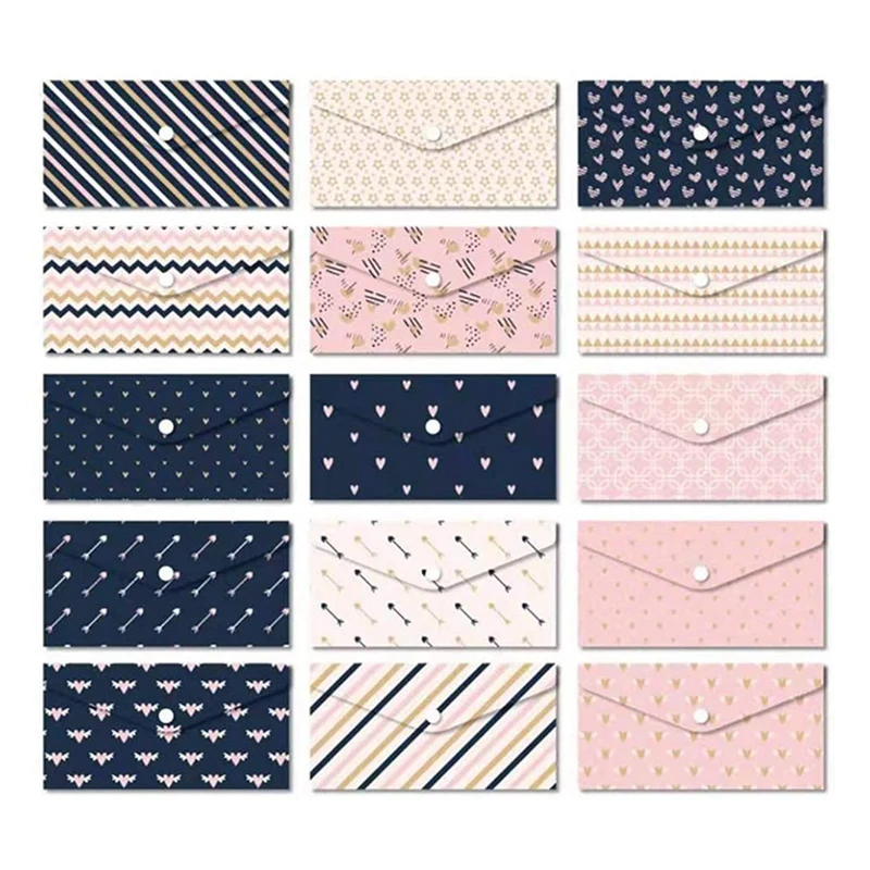 

15 Pcs Budget Wallet Envelope Waterproof Cash Envelopes, Budget Envelope For Family Financial Budget Planner Organizer