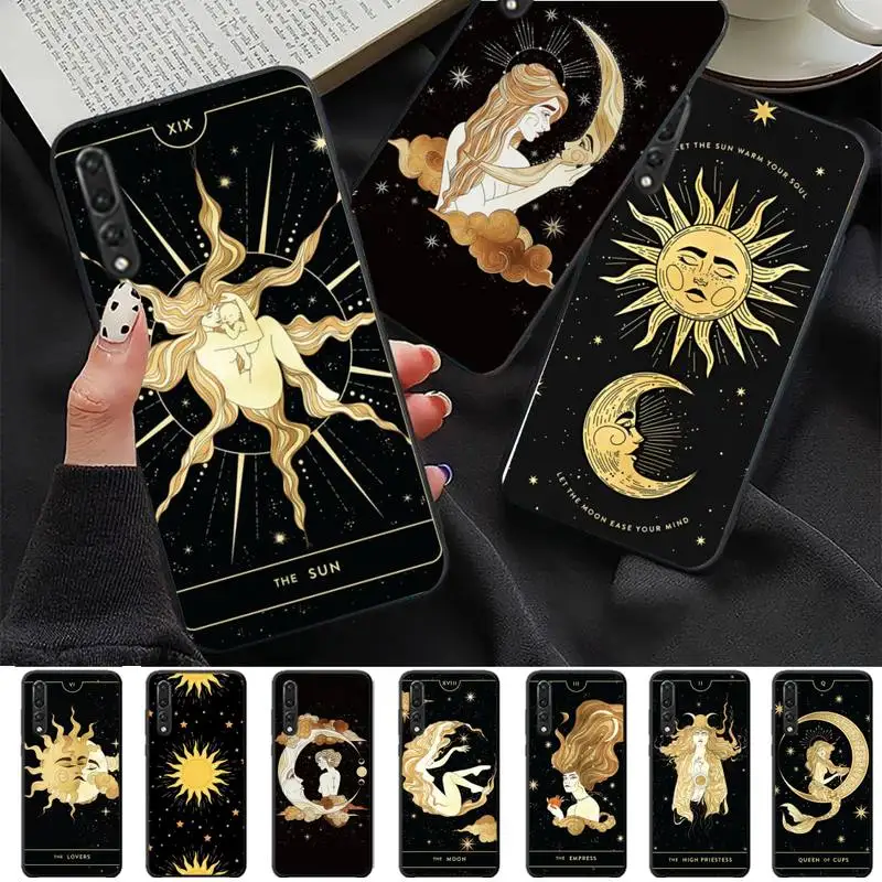 

YNDFCNB Magic Moon Sun Tarot Phone Case for Samsung A51 A30s A52 A71 A12 for Huawei Honor 10i for OPPO vivo Y11 cover