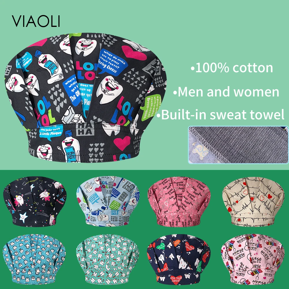 

Cotton Pharmacist Nursing Accessories Doctor Protective Cleaning Caps Children's Clinic Dental Nurse Medical Supplies Work Hats