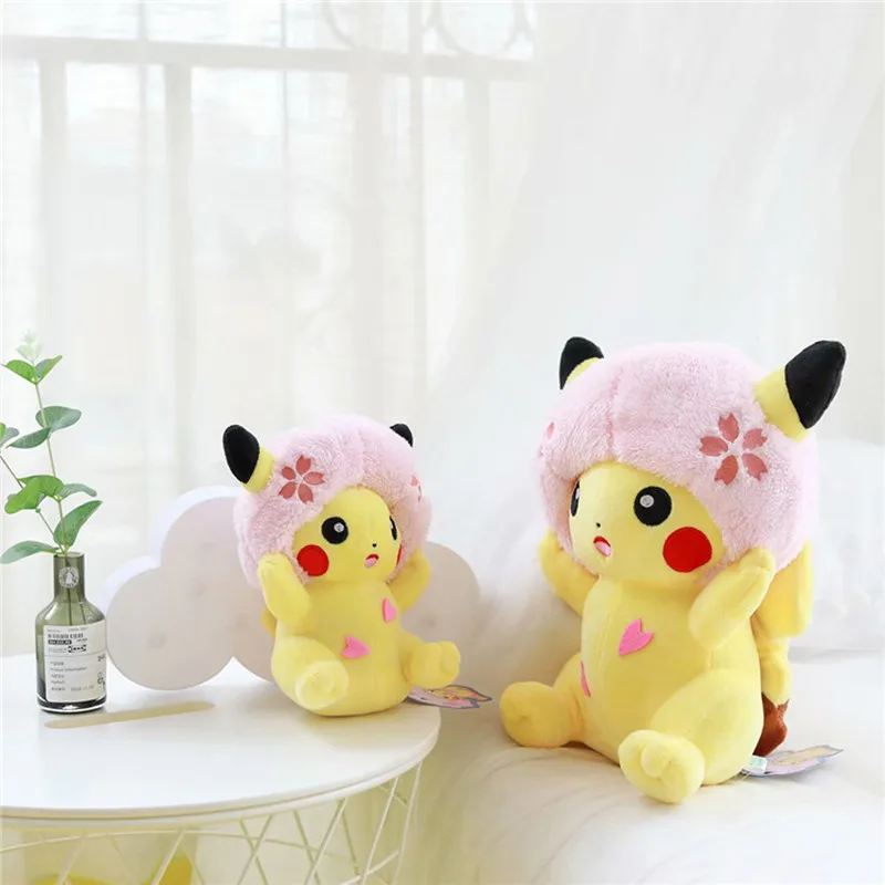 

Pokemon Cute Pink Pikachu Pokemon Japanese Doll 30cm Anime Peripheral Doll Children's Toys Birthday Gift for Girls