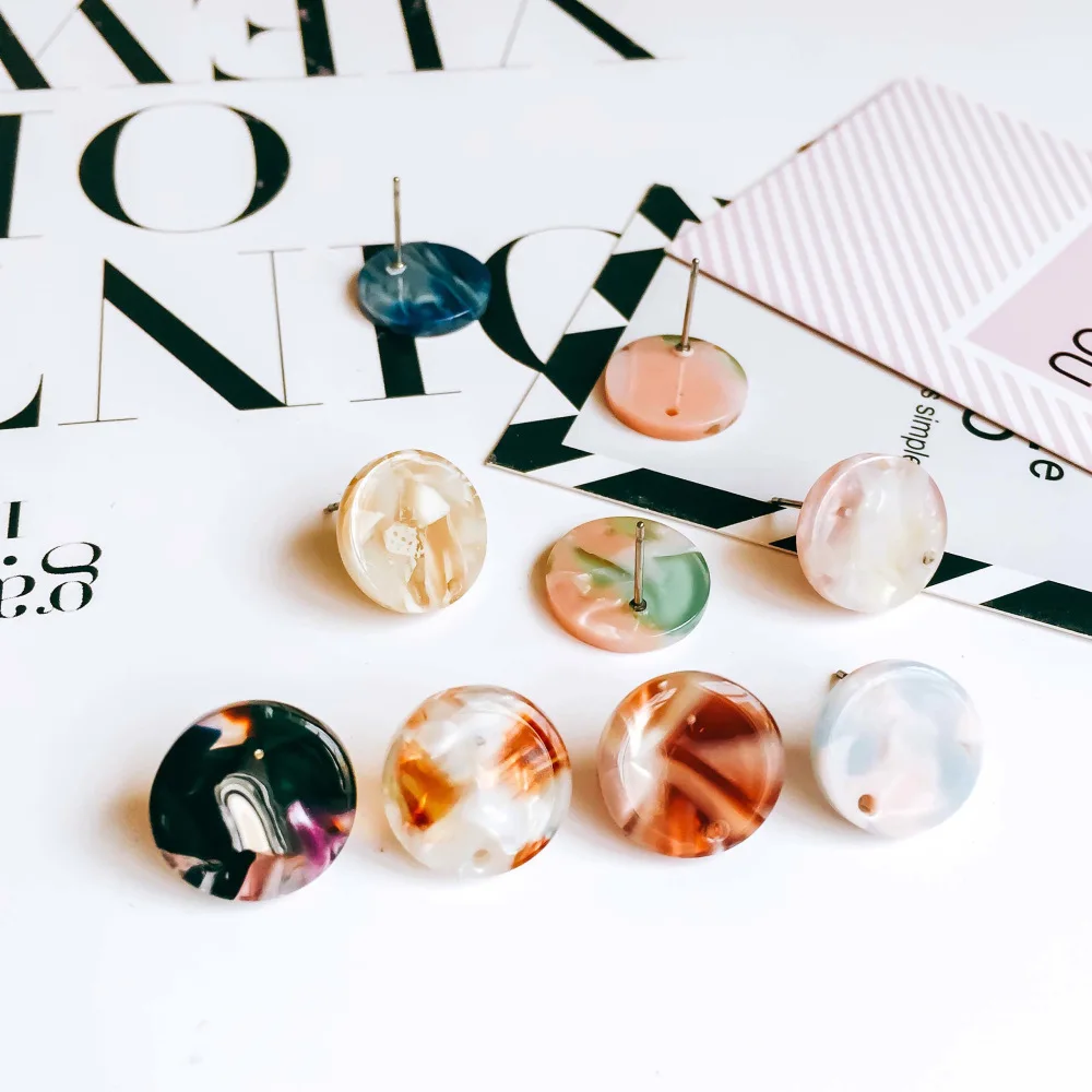 

10pcs Triangle Earring Connectors Handmade Round Earring Settings Dangle Earrings Base Earrings Hook for Jewelry Making Findings