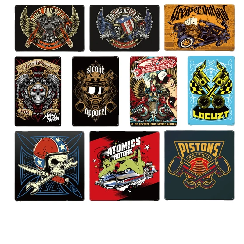 

Vintage skull Pirates Metal Tin Sign