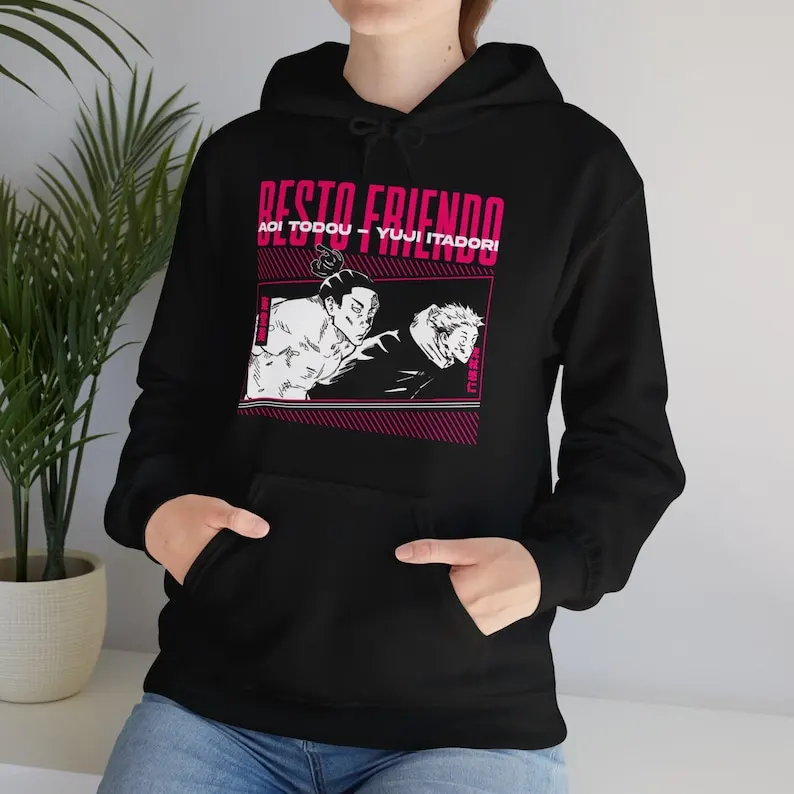 Besto Friendo Itadori Jujutsu Kaisen JJK Manga Толстовка с капюшоном в стиле аниме Подарок для друзей