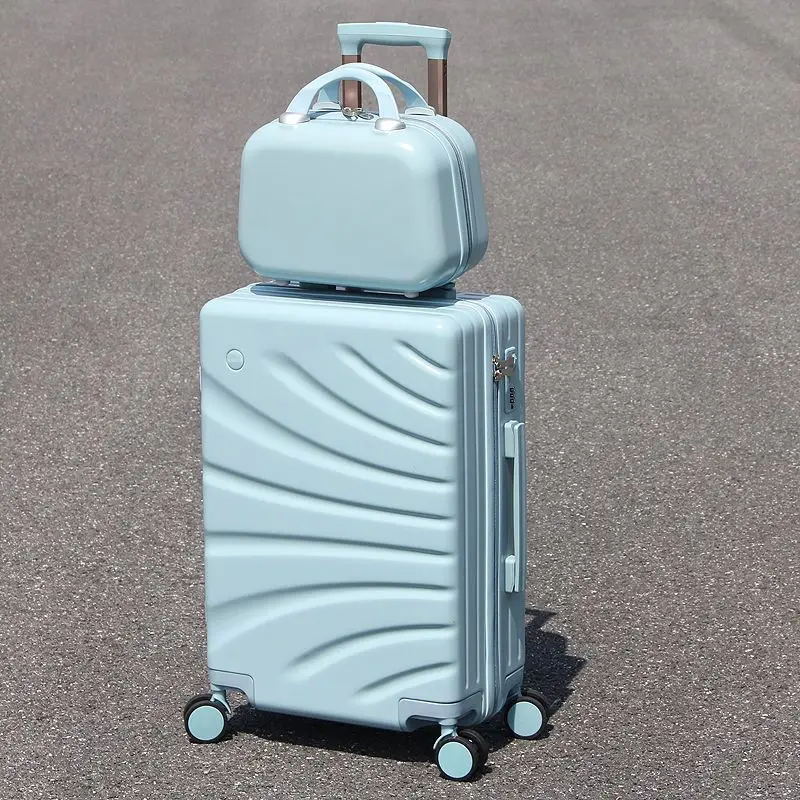 20/22/24/26/28 inch fashion wheel suitcase Explosion-proof passcode lock Suitcase 2ps Student female aluminum-framed suitcase