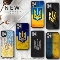 ukraine flag phone case for iphone 13 12 11 8 7 plus mini x xs xr pro max matte transparent cover