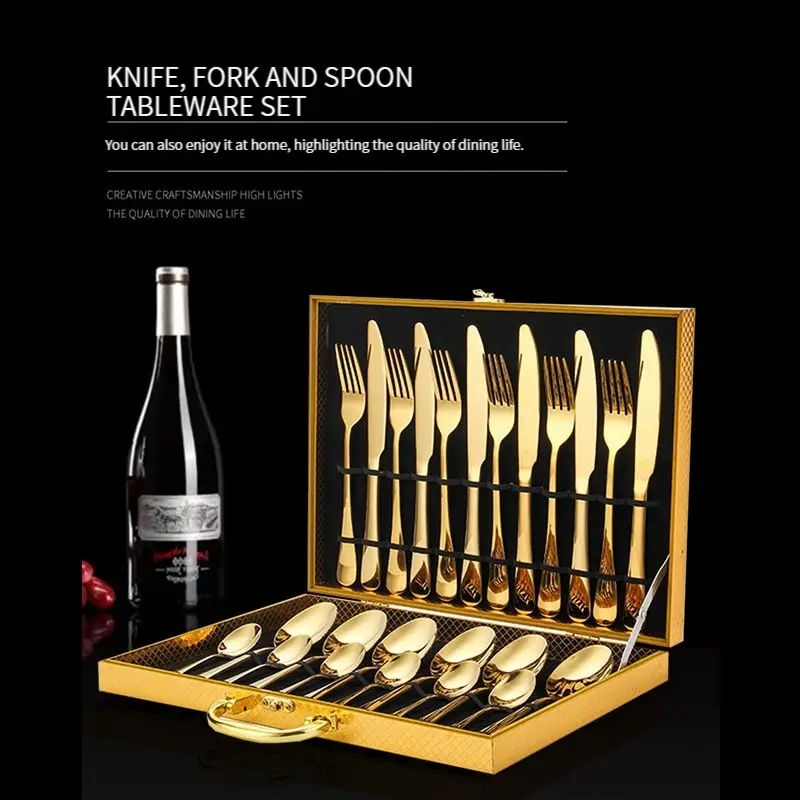 24 Piece Stainless Steel Western Tableware Household Knife, 