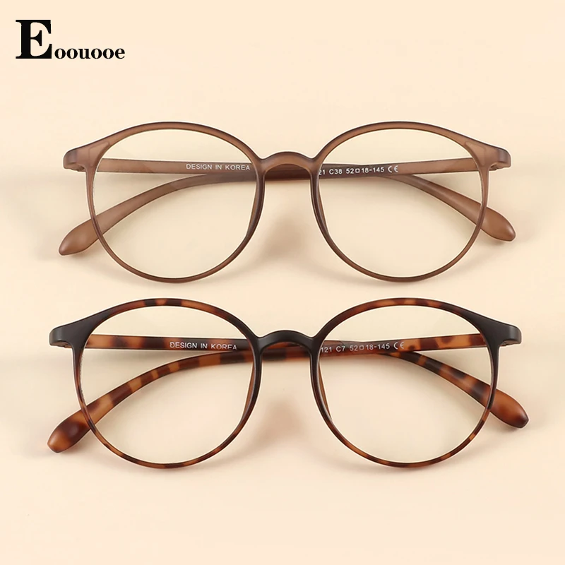 

TR90 Round Eyeglasses Woman Girl Optical Eyewear Anti-blue Light Myopia Prescription Glasses Frame Ultralight 7g Weight