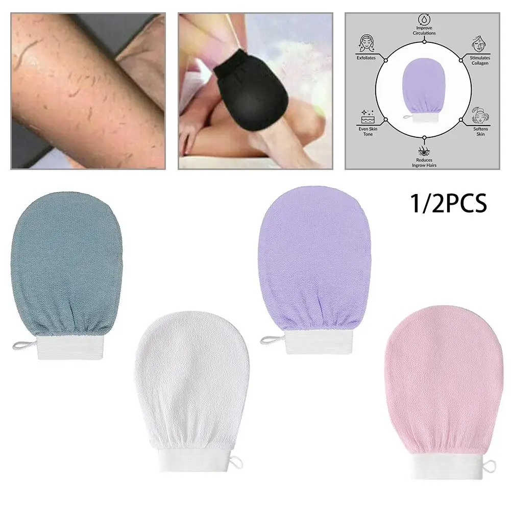 

1/2 Pcs Moroccan Shower Hammam ​Hamam Exfoliating Glove/Mitt Bath Body Cleaning Scrub Massage Mitt Kessa Peeling Towel Glove