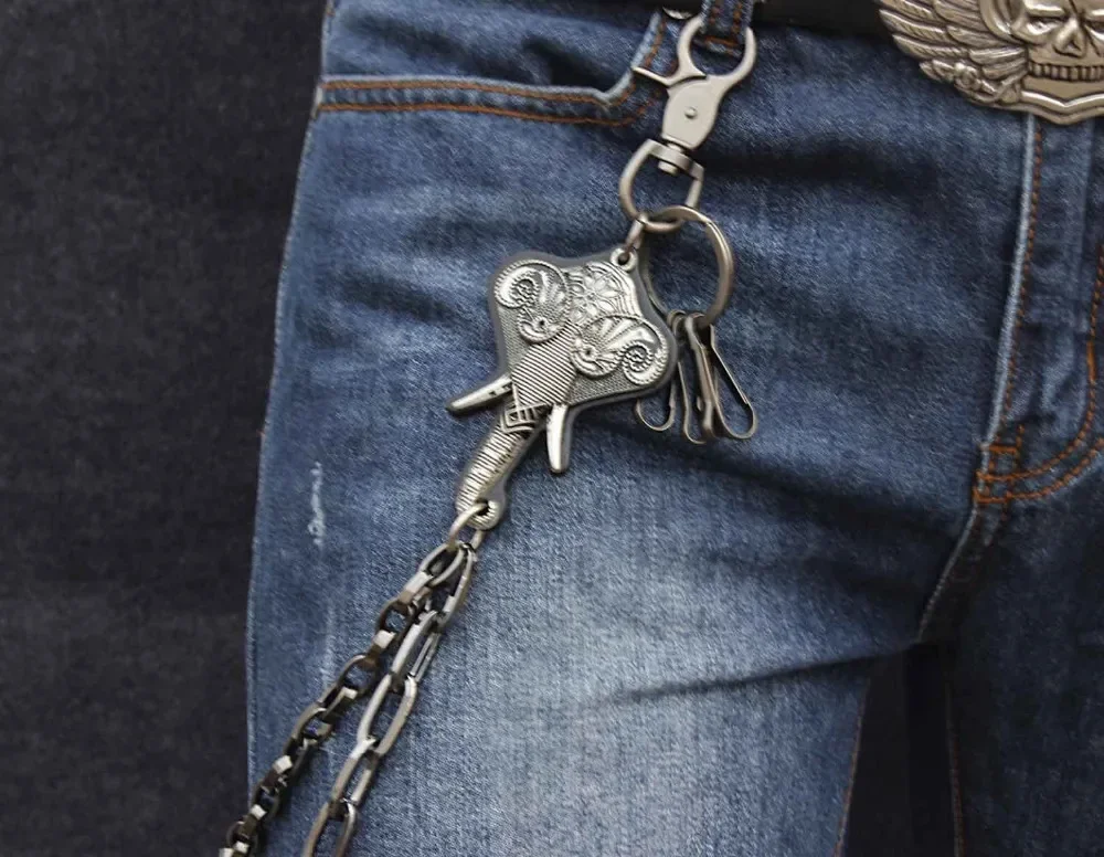 Мужской тяжелый металлический кошелек со слоном в стиле хип-хоп