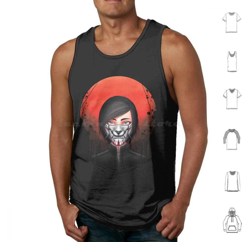 

Fox Tank Tops Print Cotton Anime Animation Deadly Hotness Foxes Fox Panda Pandas Smoke Red Moon Red Sun Red Black Girl