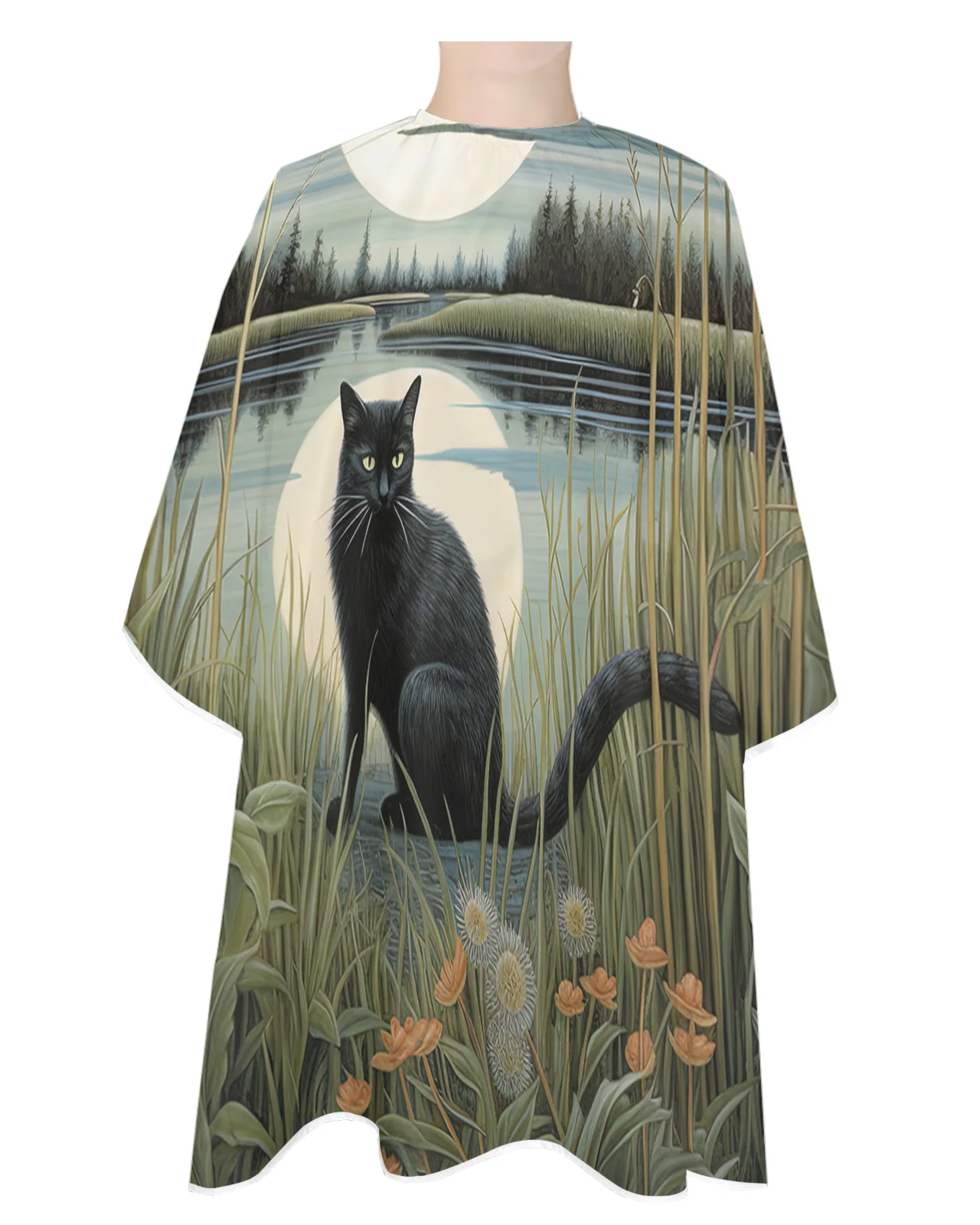 

Водонепроницаемый парикмахерский фартук Cat Moon Jungle