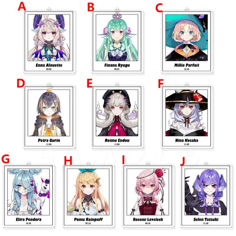 

Аниме брелок Hololive Vtuber Elira Pendora Enna Alouette акриловый брелок ремешок фигурка подвесные аксессуары 6 см