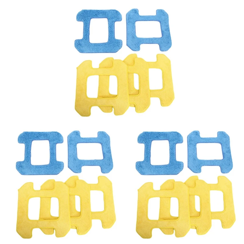 

9Pc Wet Cleaning + 6Pc Dry Rubbing Mop Pads For Hobot 268 Window Cleaning Robot