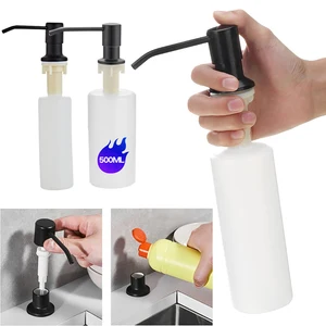Черный дозатор для кухонной раковины, дозатор для мыла из нержавеющей стали, дозатор для мыла для ванной комнаты, Ручной пресс-дозатор для мыла, кухонные аксессуары