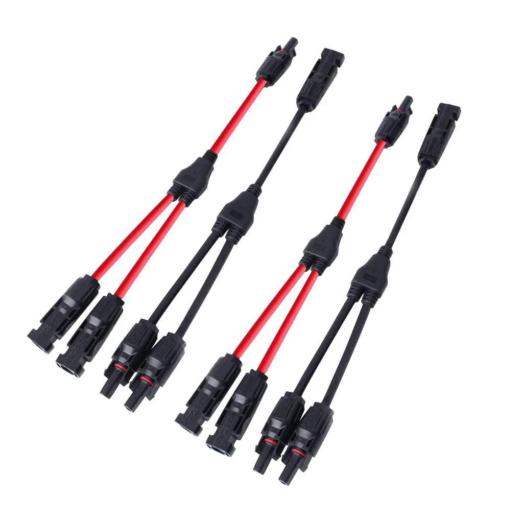 Параллельный разъем Thlevel Практичный адаптер солнечной батареи Кабели панели солнечных батарей Распределитель Линейная розетка Фотоэлектрические разъемы