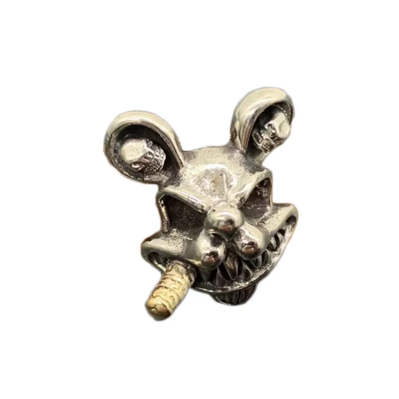 

Smoking Rabbit Skull Head Brass Knife Beads EDC Paracord Lanyard Pendants Jewelry DIY Umbrella Rope Bracelets Charms Accessories
