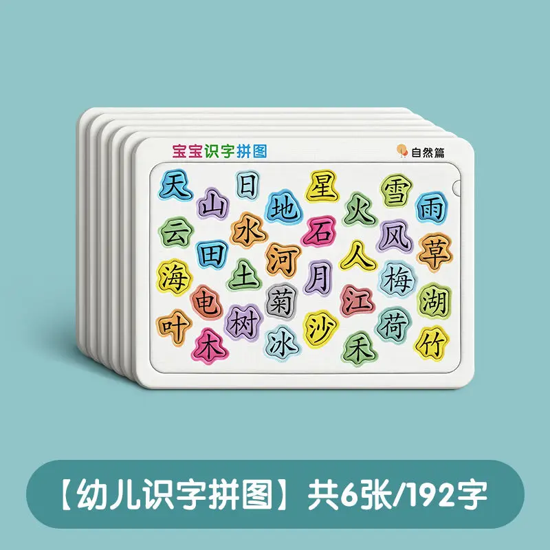 

6 Books Children Literacy Artifact Baby Puzzle 3-6-Year-Old Chinese Character Cards Advanced Educational Toys Libros HCKG Art