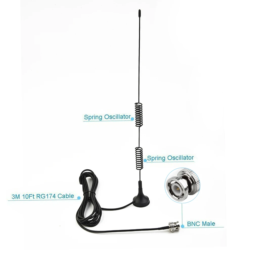 VHF UHF Ham Radio Antenna Amateur Radio Mobile Radio Scanner Antenna BNC 25MHz -1200MHz Base Mounting Car Antenna