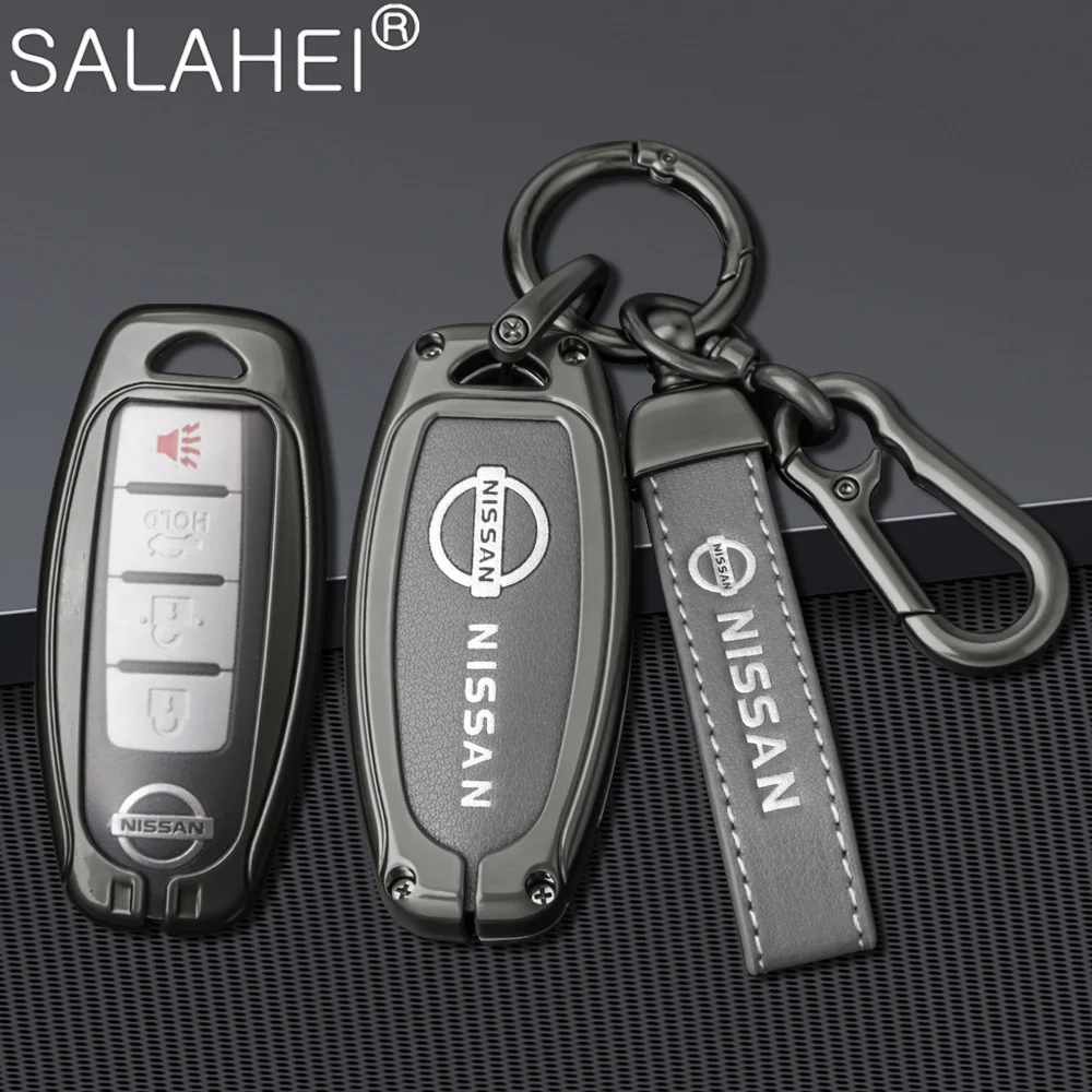 

Matte Alloy Leather Car Remote Key Cover Case Shell For Nissan Qashqai Juke J10 J11 X-Trail T32 T31 Kicks Tiida Pathfinder Note