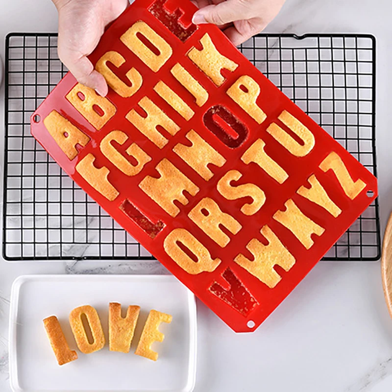 

1 Pcs Silicone Alphabet Ice Chocolate Letter Baking Mold Cake Jelly Cupcake Baking Mold Diy Ice Tray Cookie Mold DIY Cookie Mold