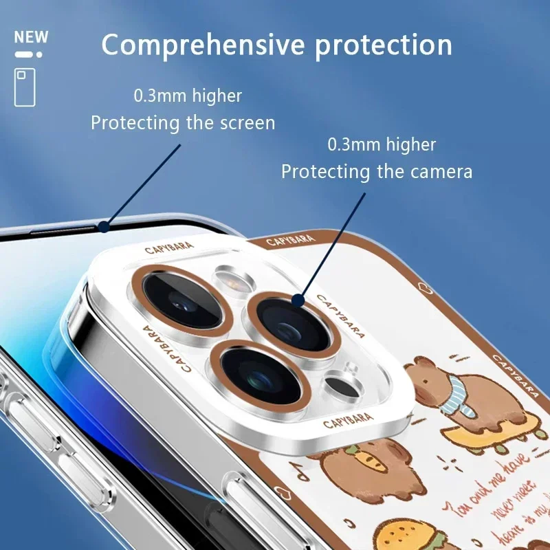 Мягкий силиконовый чехол Animal Capybara для Xiaomi Redmi Note 13 12 11 Pro Plus 4G 5G 12S 11S 10 10S 9 9S 8 13C 12C 10C