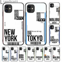 air tickets travel label country phone case for iphone 11 12 13 mini pro xs max 8 7 6 6s plus x 5s se 2020 xr