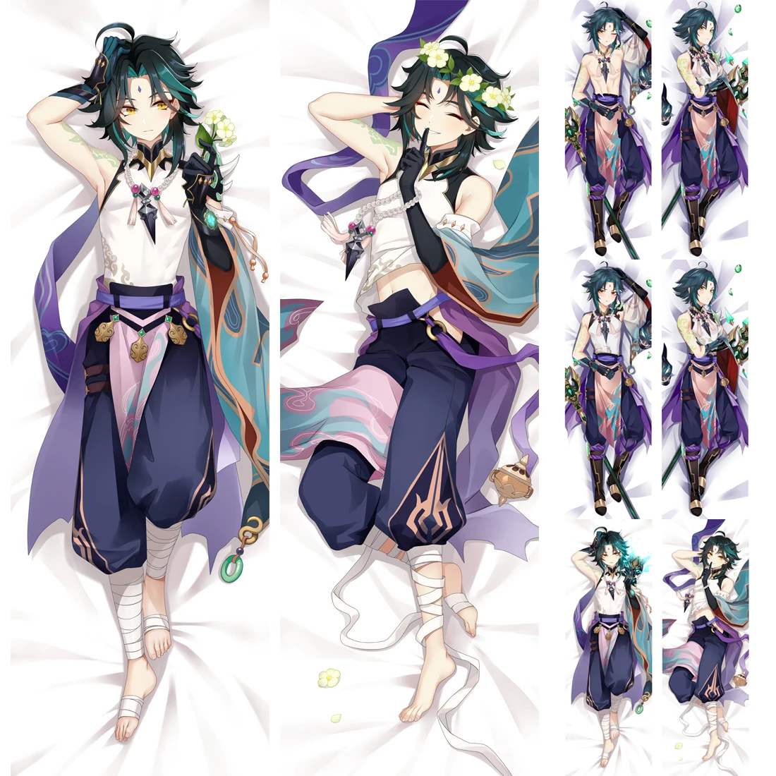 

180 см чехол для подушки Genshin Impact Dakimakura XIAO, чехол для обнимающей подушки, чехол для Аниме игры Otaku, наволочка для подушки