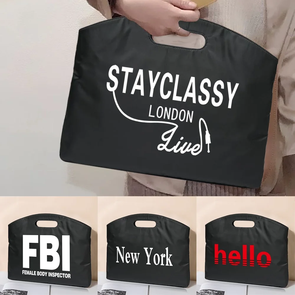 

2022 Briefcase Handbag Walls Printed Totes Business Office Laptop Protection Case Document Information Organizer Conference Bag