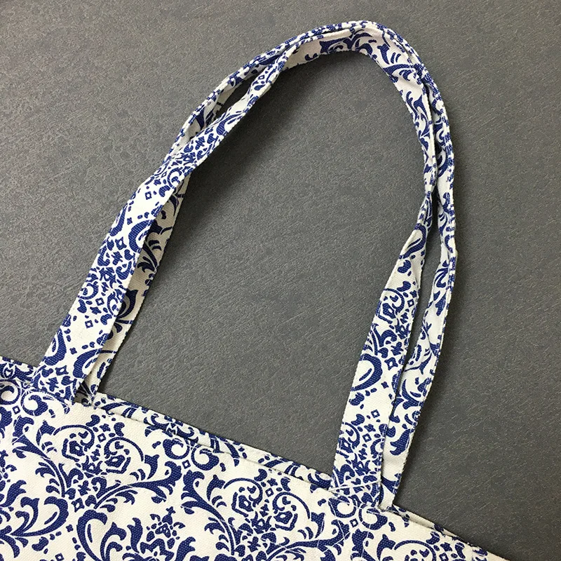 2023 Blue And White Porcelain Leisure Fashion Shopping Bags Fashion Casual Women Purse And Handbags Large Capacity Casual Totes