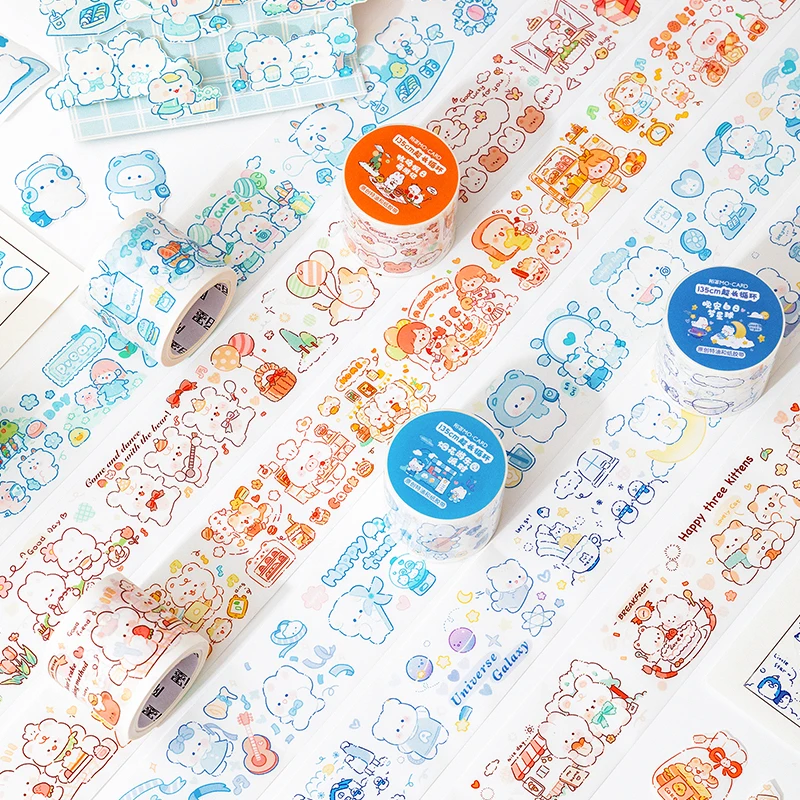 

4cm*5M Assorted Cute Animal Washi Tape Decor Scrapbooking Sketchbook Journaling Aesthetic Collage Phone Laptop Handmade Labels