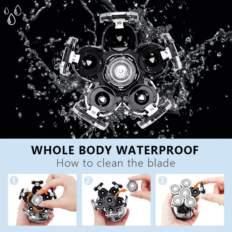 6 in 1 Multifunction Electric Shaver Wet Dry Use Beard Trimmer Rechargeable For Men Barber Shaving Machine Razor |