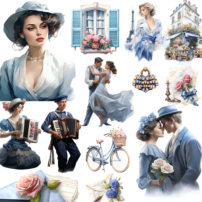 

Винтажные романтические наклейки