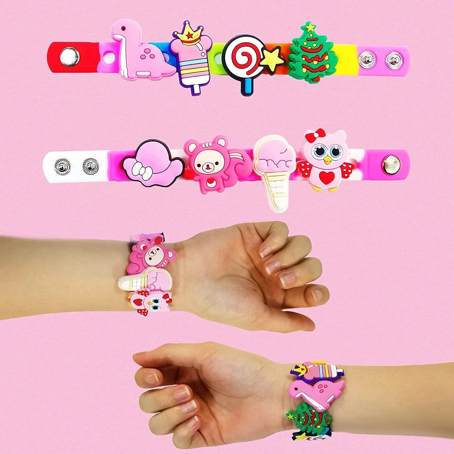 Jibz Charms For Crocs 10-100Pcs/Set Cute Shoe Charms Decoration Assorted Varieties Shoe Accessories Party Favor Gift Idea