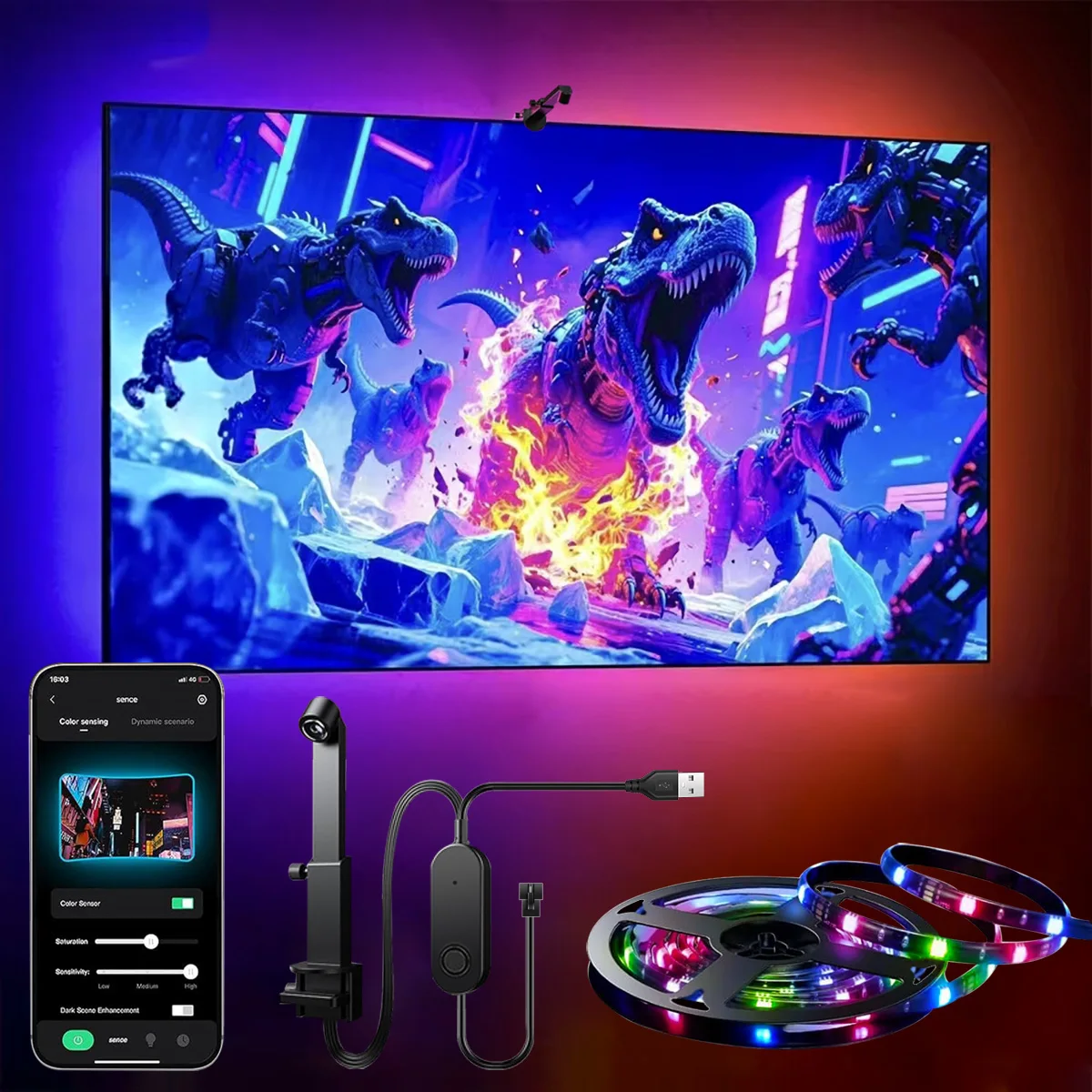 

REYSURPIUS RGB светодиодная лента для подсветки телевизора