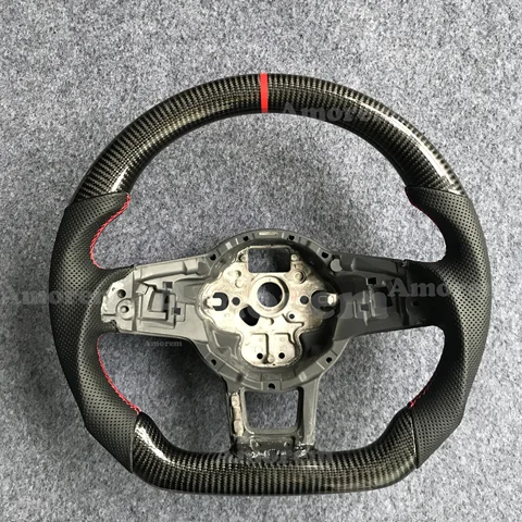 Индивидуальное рулевое колесо из углеродного волокна для Volkswagen VW Golf MK7 R GTI GTD GTE Polo GTI Scirocco 2015 2016 T-ROC Tiguan