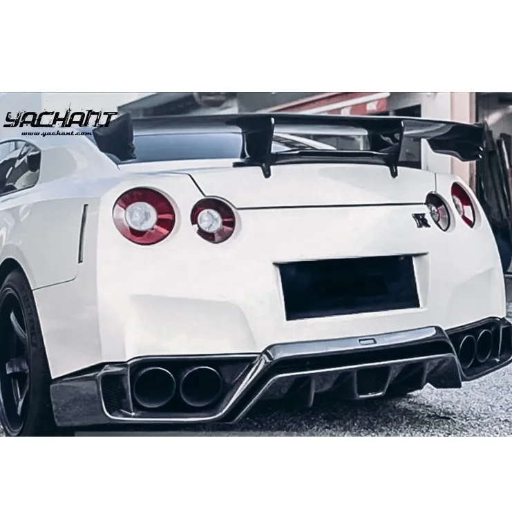 Задняя губа из углеродного волокна 2008–2016 Nissan R35 GTR CBA DBA Tommy Kaira-Rowen Style для задней