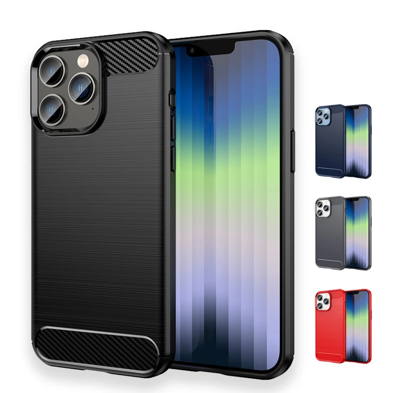

For iPhone 14 Pro Max Case Silicone Original for Apple iPhone 14 13 12 Pro Max Mini 11 SE XS XR 7 8 Cover TPU Rubber Fiber Slim