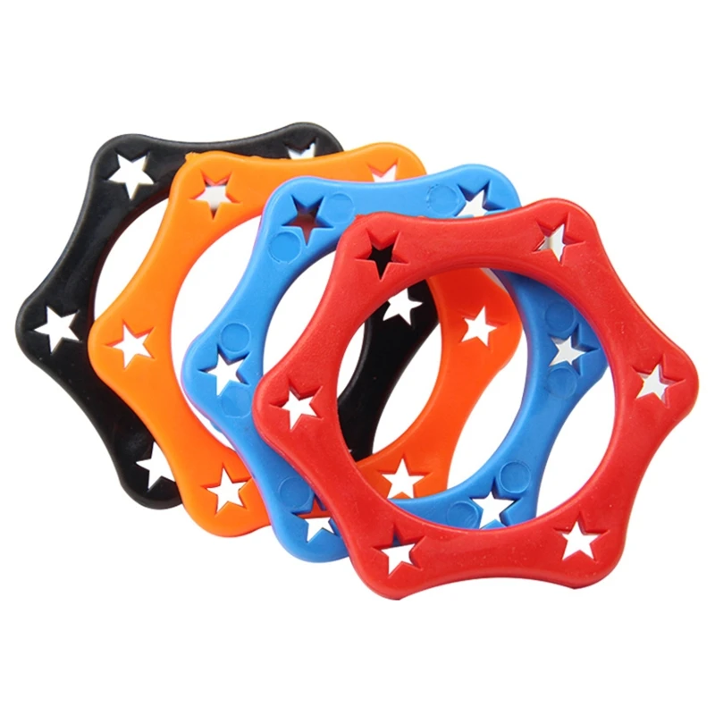 

5Pieces ABS Microphone Anti-roll, Anti-fall Sleeve KTV Mic Protective Ring Black, Red,Blue,Orange Microphone Ring