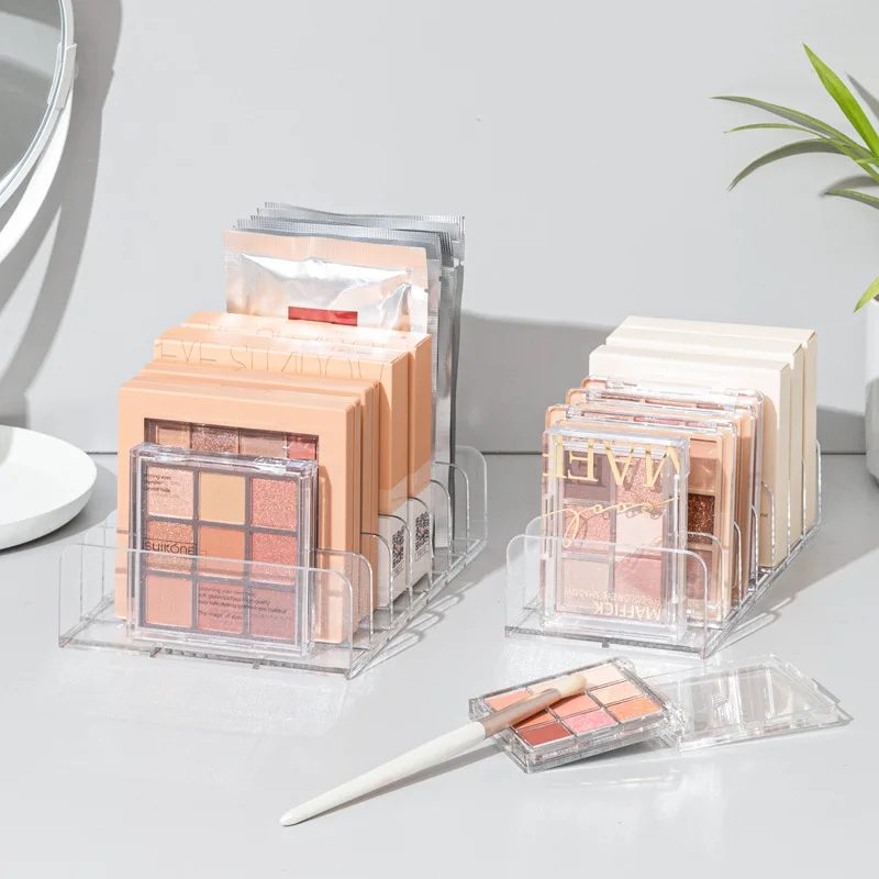 

Desktop Cosmetic Division Storage Organizer Box Acrylic Transparent Detachable Skin Care Products Eye Shadow Tray Lipstick Rack