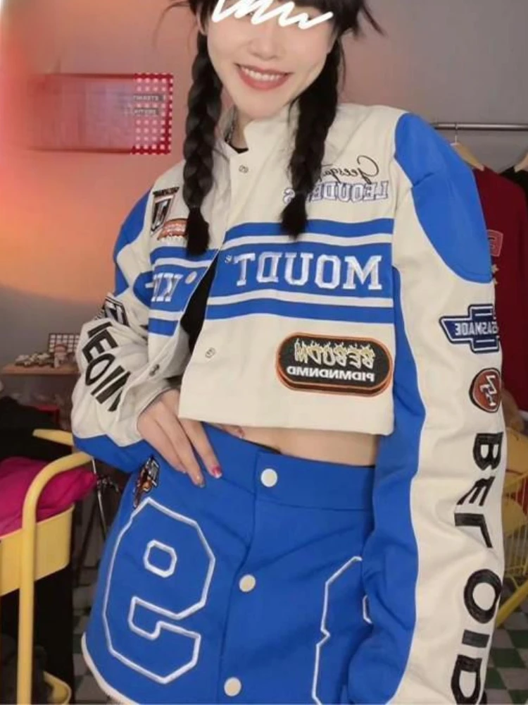 

Женская Повседневная куртка-бомбер на молнии с принтом