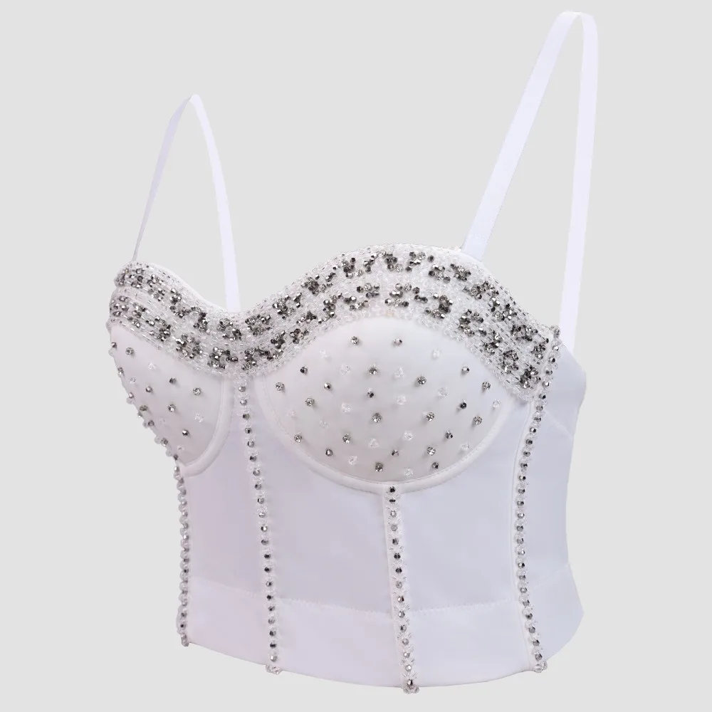 УКОРОЧЕННЫЙ ТОП IRENE TINNIE 2024 бюстгальтер на бретельках с бисером пуш-ап женский