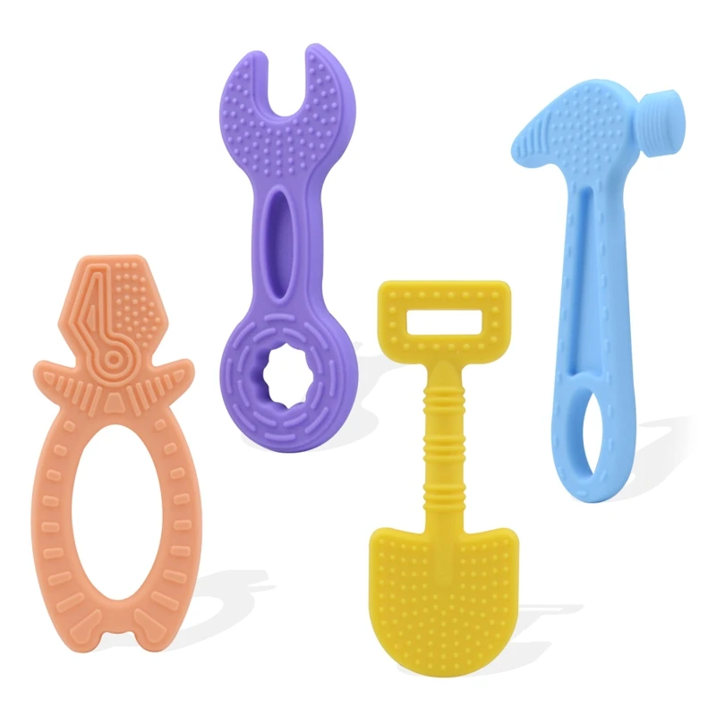 

4pcs Baby Teething Toys Set Silicone Baby Chew Toy for Boys Girls Sucking Needs Infant Toddlers Teething Relief