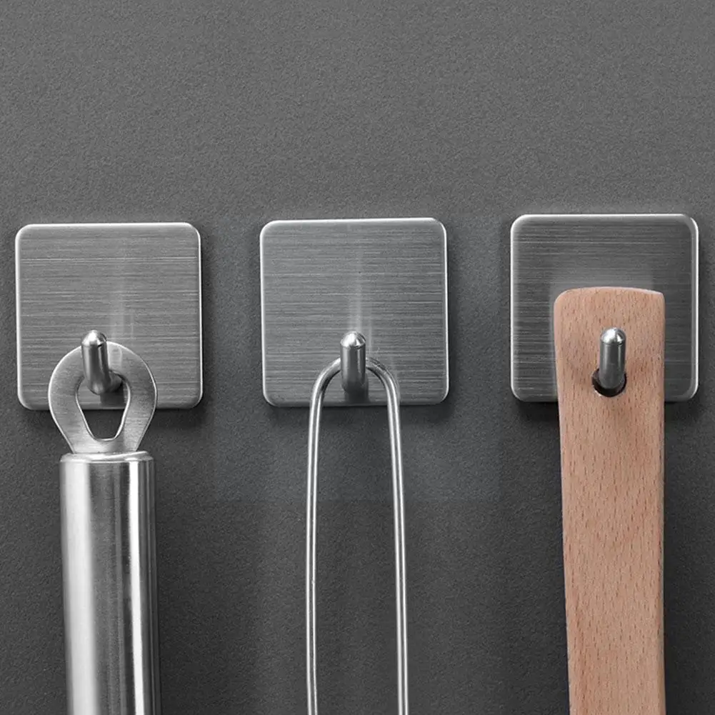 

Steel Self Adhesive Wall Robe Hooks Heavy Duty Waterproof Hanger For Towel Clothes Bathroom Rack 45° S6s1
